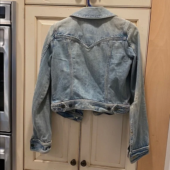 Abercrombie & Fitch Vintage 92 Distressed Denim Jean Jacket Size S